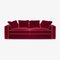 Rafaella Bio Sofa aus rotem & rostigem Samt von D3CO 1