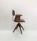 Vintage Industrial Swedish Swivel Oak Chair, 1930s, Image 5