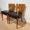 Czech H214 Chairs in Walnut & Faux Leather by J. Halabala, 1930s, Set of 2 11