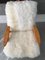 Vintage Bentwood & White Sheepskin Lounge Chair from TON, 1960s, Image 7