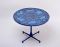 Mid-Century Italian Blue Dining Table with Enameled Copper Top, 1950s, Image 4