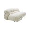 Mid-Century Modern Italian Soriana Sofa in White Bouclé Wool by Tobia & Afra Scarpa for Cassina, 1960s 2