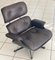 Fauteuil et Ottomane Noirs en Cuir par Charles & Ray Eames pour Herman Miller, 1980s, Set de 2 3