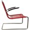 Model 411 Red Plastic & Tubular Steel Armchair from Gispen, 1930s, Image 1