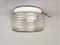 Small Round Minimalist Clear Glass Ceiling Flush Mount Bathroom Lamp, 1990s 3