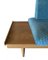 Sofá cama de roble y tela azul de Ingmar Relling para Ekornes, años 60, Imagen 2