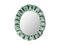 Italian White & Green glazed Ceramic Wall Mirror from La Farnesiana, 1950s 1