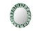 Italian White & Green glazed Ceramic Wall Mirror from La Farnesiana, 1950s, Image 1