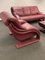 Himola Sofa Set in Wine Red, Set of 4 8