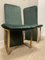 Mid-Century Green Upholstery & Brass Kazuki Chairs by Kazuhide Takahama, Set of 2 16