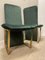 Mid-Century Green Upholstery & Brass Kazuki Chairs by Kazuhide Takahama, Set of 2, Image 16