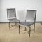 Regency Gray Velvet Chairs in Iron Structure with Brass attributed to Luigi Caccia Dominioni, 1960s, Set of 2 10