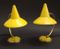 Lampes de Bureau Cocotte Jaune, 1950s, Set de 2 2