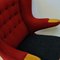 Scandinavian Red Wingback Armchair, 1950s, Image 6