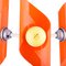 Vintage Hängelampe aus orangefarbenem Kunststoff & Metall, 1960er 5