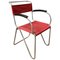 Diagonaler Stuhl aus Seil & roter Leinwand von Willem Hendrik Gispen für Gispen, 1930er 1
