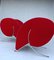 Red Velvet Virgola Lounge Chairs attributed to Yaakov Kaufman for Arflex, 1990s, Set of 2 8