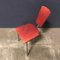 Vintage Red Leatherette Tripod Side Chair, 1960s 2