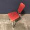 Vintage Red Leatherette Tripod Side Chair, 1960s, Image 2