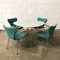 Turquoise Upholstered Model 3207 Butterfly Chairs by Arne Jacobsen, 1950s, Set of 4 2