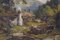 Frederick William Hulme, Paesaggio rurale con fanciulla che riposa, Olio su tela, Fine XIX secolo, Con cornice, Immagine 7