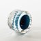Egg-Cup with Turquoise Center, Moire Collection, Hand-Blown Glass by Atelier George 3