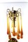 Waterfall Wall Lamps in Brass with Amber-Colored Murano Glass Drops, 1960s, Set of 2 2