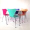 Multicoloured Butterfly Chairs by Arne Jacobsen for Fritz Hansen, Set of 4 3