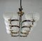 Murano Glass & Brass Chandelier by Ercole Barovier for Barovier & Toso, 1940s 8