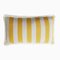 Striped Outdoor Happy Cushion Cover in Yellow and White with Fringes from Lo Decor, Image 1