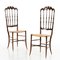 Mid-Century Chiavari Esszimmerstühle von Colombo Sanguineti, 1950er, 2er Set 2