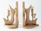 French Carved Oak Bookends by Johnny Ludecher, 1960s, Set of 2 6