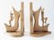 Sujetalibros franceses de roble tallado de Johnny Ludecher, años 60. Juego de 2, Imagen 6