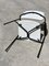 Metal Armchair in Oak and Imitation White Leather, 1950 8