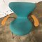 Turquoise Upholstered Model 3207 Butterfly Chairs by Arne Jacobsen, 1950s, Set of 4 10