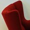 Scandinavian Red Wingback Armchair, 1950s 5