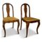 Antique Swedish Satin & Birch Chairs, Set of 2 3