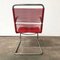 Model 411 Red Plastic & Tubular Steel Armchair from Gispen, 1930s 16