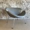 Silver Grey Leather Slice Chair by Pierre Paulin for Artifort, 1960s 2