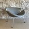 Silver Grey Leather Slice Chair by Pierre Paulin for Artifort, 1960s, Image 2
