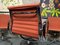 EA 108 Stühle aus Aluminium in Hopsak Orange von Charles & Ray Eames für Vitra, 4 . Set 18