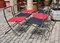 Red and Black Luisa Folding Chairs by Marcello Cuneo for Mobel, 1970s, Set of 6 16