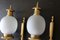 Art Deco Brass and Frosted Glass Sconces, 1960s, Set of 2, Image 18