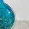 Blue Fish Crackled Vase from Mdina, 1970s 1