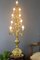 Candelabro elettrificato in ottone dorato e bronzo, Immagine 12