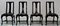Italian Rococo Style Laquered High Back Dining Chairs, 1950s, Set of 4 1