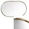 Vintage Gold-Plated Oval Beveled Mirror 1