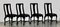 Italian Rococo Style Laquered High Back Dining Chairs, 1950s, Set of 4 4