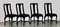 Lackierte Italienische Rokoko Esszimmerstühle mit hoher Rückenlehne, 1950er, 4 . Set 4