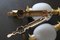 Art Deco Brass and Frosted Glass Sconces, 1960s, Set of 2, Image 19